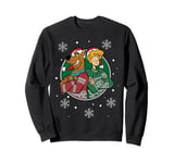 Christmas Scooby Doo Shaggy Arms Crossed Snowing Sweatshirt