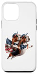 Coque pour iPhone 12 mini Basset Hound 4th of July Chien Animal Garçons Filles Hommes Femmes Enfant