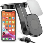 Retoo Support Téléphone Voiture Magnétique, Tableau de Bord et Pare-Brise de Voiture, magnétique, pour Smartphone, Samsung, LG, Huawei, Xiaomi, Android, Support Universel, Accessoires de