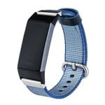 Fitbit Charge 3 fashion buckle kello vaihtoranneke - Sininen Tummansininen