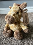 All Creatures Safari Giraffe Super  Soft Toy Beanie Plush 9" Tall  New