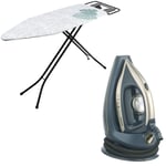 Beldray Steam Station Iron & Large Ironing Board Set 1.5L Water Tank 122 x 45 cm