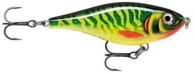 Rapala - Leurre de Pêche X-Rap Twitchin’ Shad - Matériel de Pêche avec Corps Transparent - Leurre Pêche en Mer - Profondeur de Nage 0.3-0.6m - Taille 8cm / 13g - Fabriqué en Estonie - Hot Perch