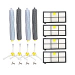 DingGreat Replacement Kit Accessories for iRobot Roomba 800 900 Series, Replacement Parts Include 4 Side Brushes,4 Filters, 4 Soft Rubber Extractor Rollers