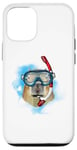 Coque pour iPhone 12/12 Pro Wild animal Rodents Scuba diving mask and with tube Capybara