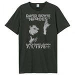 Amplified Unisex Adult Heroes 1978 David Bowie T-Shirt - XS