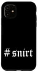 Coque pour iPhone 11 T-shirt à capuche #snirt T-shirt de marque #snirt blanc