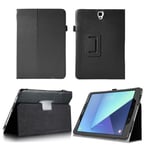 Housse Samsung Galaxy Tab S3 Wifi / 4G/LTE 9.7 pouces Cuir Style noire avec Stand - Etui coque noir de protection tablette SAMSUNG Galaxy Tab S 3 SM-T820 / SM-T825 - accessoires pochette XEPTIO !