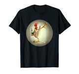 Kung Fu Rooster Fighting Chicken Funny Drinking Chicken T-Shirt