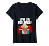 Womens Just One More Episode – Funny TV Series and Movie Lover V-Neck T-Shirt