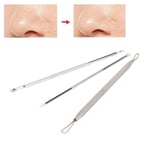 3pcs Face Nose Zit Pimple Extractor Stainless Steel Double Ended Blackhead W SG5