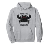 Fear the Crabcat - Funny Cryptid Cryptozoology Vintage Pullover Hoodie