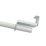 GARDINIA Tringle de vitrage, Fixation par serrage, Barre extensible, Pose sans vis et sans perçage, Diamètre: 9 mm, Longueur: 90-130 cm, Métal, Blanc