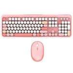 Mobility Lab – ML313894 – Combo Clavier + Souris sans Fil Pure Color – FR AZERTY, Touches Plates et sensibles, Design Compact, Raccourcis, Pavé numérique, Compatibilité Windows – Rose