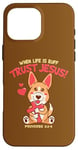 Coque pour iPhone 16 Pro Max When Life is Ruff Trust JESUS! - Jeu de mots amusant - Cadeau chrétien