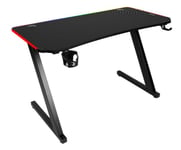 Konix Bureau gaming Spectra 120 x 60 x 75 cm en forme de Y - 30 modes éclairage LED - Structure table métal - Porte-gobelet - Support casque - Noir