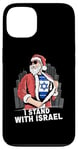 iPhone 13 I Stand With Israel And USA Flag Santa Patriotic Israeli Case