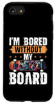 Coque pour iPhone SE (2020) / 7 / 8 Skateboard Bored Without My Board Skater