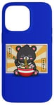 Coque pour iPhone 14 Pro Max Kawaii Hot Pot Ramen Bear Taiwan Travel