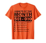 Inmate Of The Month Funny Halloween Prisoner Jail Costume T-Shirt