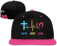 Faith Hope Love Cross Heartbeat Galaxy Womens Man's Flat Eaves Casquette Hip Hop Sun Hat Free Regulating