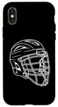 Coque pour iPhone X/XS Casque de crosse Croquis Sport d'équipe