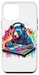 Coque pour iPhone 12 mini Ours DJ Amateur De Musique Casque Disc Jockey