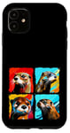 iPhone 11 Otter Pop Art Colorful Drawing Painting Case