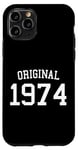 Coque pour iPhone 11 Pro Original 1974, 50 ans hommes femmes 50e anniversaire