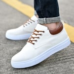 Canvas Sneakers Koreansk stil Herr All-match Casual Skor Trendiga Oversize Sneakers För Män White 44