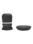 brabantia - soap dispensing dish brush - polyester - dark grey