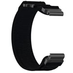 20mm klockarmband för Garmin Fenix 7S/instinct 2S/6S/5S/Descent MK3 storlek S nylon Svart Svart Sort