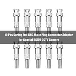 10 Pcs BNC Male Coaxial Connectors Screw-lock Terminal Adapter for CCTV Home Security Surveillance Camera