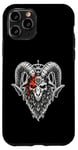 Coque pour iPhone 11 Pro Pentagramme occulte Baphomet Satan Païen Gothique Death Metal