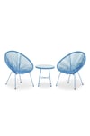 Monaco 3pc Egg Chair Bistro Set