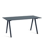 HAY - CPH10 2.0 Desk Deep Blue Lacquered Oak Frame L160 X W80 X H74 Smokey Blue Linoleum Top Deep Blue Lacquered Edge - Kirjoituspöydät - Ronan & Erwan Bouroullec - Sininen - Puu