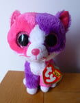 New Ty Beanie Boos 2014 Pellie Cat Soft Plush Toy Pink Claire's Exclusive 6"