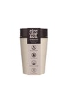 Circular and Co Leakproof Reusable Coffee Cup 8oz/227ml - The World's First Travel Mug Made from Recycled Coffee Cups, 100% Leak-Proof, Sustainable & Insulated. (Cream & Cosmic Black)