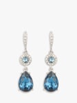 Susan Caplan Pre-Loved Givenchy Swarovski Crystals Drop Earrings, Dated Circa 2000s