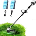 Litheli Cordless Strimmer, Grass Trimmer 35cm Battery Powered Weed Eater Brushless, 2x20V String Trimmer with 2 x 2.0Ah Battery, Dual Line Bump Feed for Garden Strimmer, Lawn Care