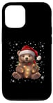 Coque pour iPhone 12/12 Pro Ours de Noël Lumières de Noël Père Noël Ours en peluche Noël