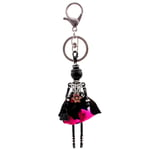 Porte-clés Cadeau de noël Mignon Incrustation Strass poupées Pendentif Porte-clés Multicolore Princesse Pendentif Filles Voiture Porte-clés