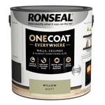 Ronseal Paint One Coat Willow Matt Quick Dry Grease Stain Mould Resistant 2.5L