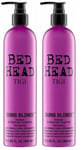 Tigi Bed Head Dumb Blonde Shampoo for Coloured Hair ,2 x 400ml