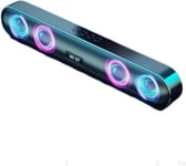 Speaker for PC 6D Surround Bluetooth PC Speaker, Wireless Soundbar PC Soundbar with 4 Heat Dissipating, Colour Changing RGB Light, Boxes for PC Portable and Rechargeable