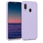 kwmobile Housse Compatible avec Samsung Galaxy A20e Coque - Housse de téléphone Protection Souple en Silicone - Lavande