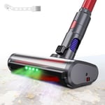 Brosse Compatible avec Dyson Aspirateurs V7 V8 V10 V11 V15, Tête de Brosse Rechangeable Acessoire à Entraînement Direct Acessoire avec 4 Lumières LED pour Parquets,Sols Durs et Tapis