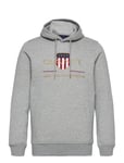 Archive Shield Hoodie Tops Sweat-shirts & Hoodies Hoodies Grey GANT