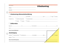 Sigel - Ledighetsansökansformulär - 40 Ark - A5 - Liggande - Kopia - Självkopierande