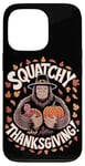 Coque pour iPhone 13 Pro Thanksgiving Bigfoot Pilgrim Turquie Squatchy Thanksgiving